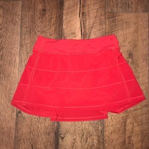 Red pace rival skirt